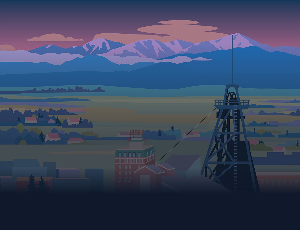 The Butte, MT Skyline